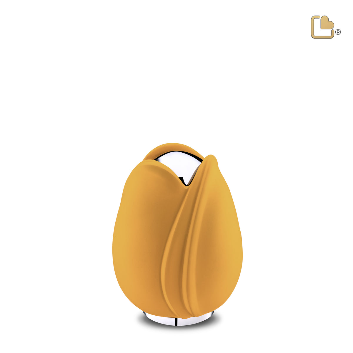 K1050   Tulip Keepsake Urn Yellow &amp; Pol Silver