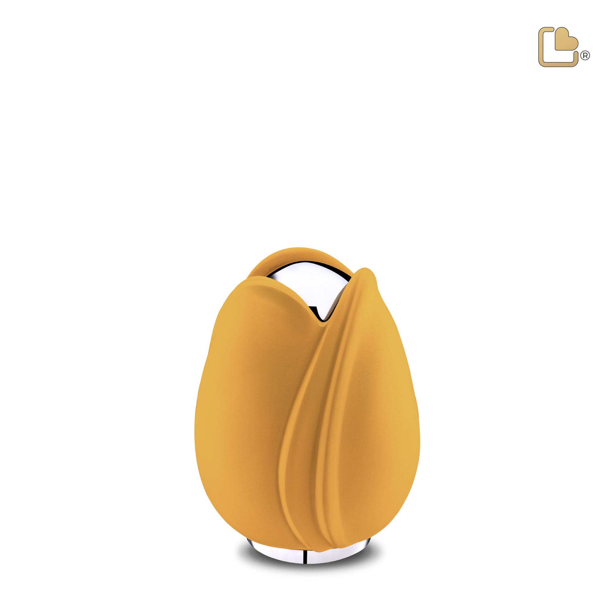 K1050   Tulip Keepsake Urn Yellow & Pol Silver