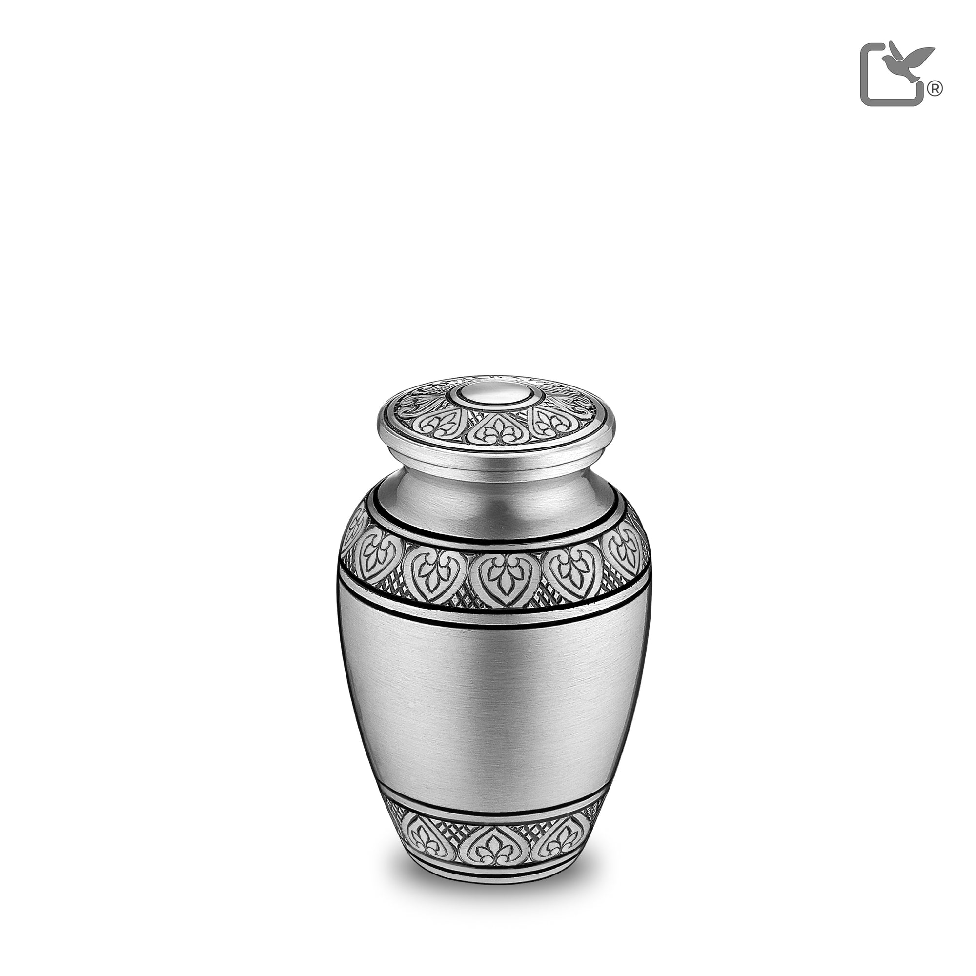 K210   Classic Keepsake Urn Bru Pewter