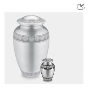 K210   Classic Keepsake Urn Bru Pewter