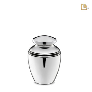 K218   ArtDeco Keepsake Urn Pol Silver