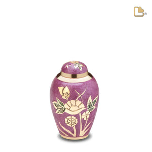 K220   Rose Keepsake Urn Pink & Pol Gold