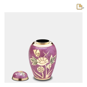 K220   Rose Keepsake Urn Pink & Pol Gold