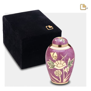 K220   Rose Keepsake Urn Pink & Pol Gold