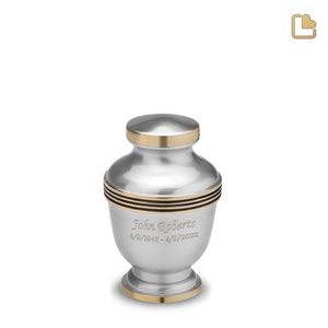 K251   Elegant Keepsake Urn Bru Pewter