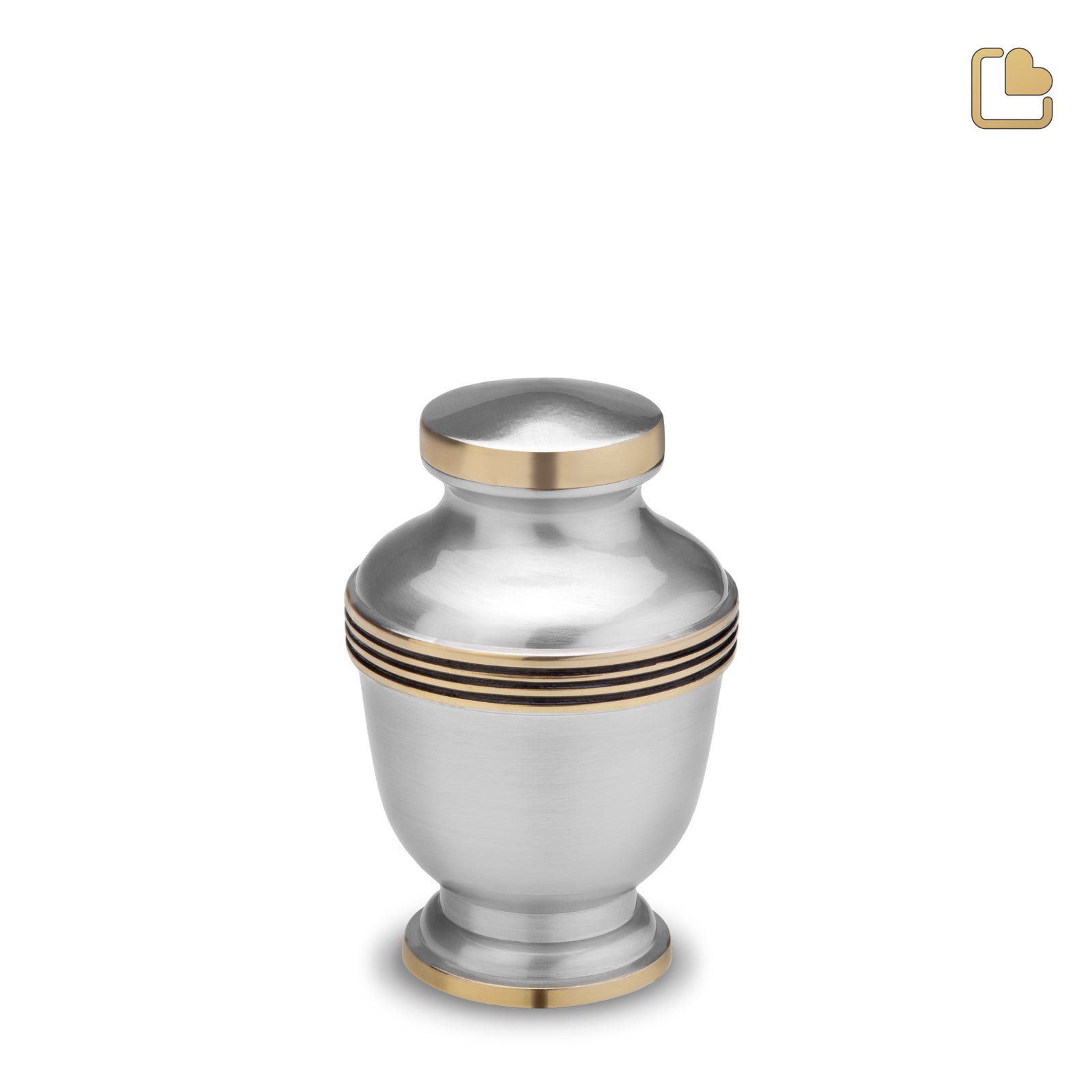 K251   Elegant Keepsake Urn Bru Pewter