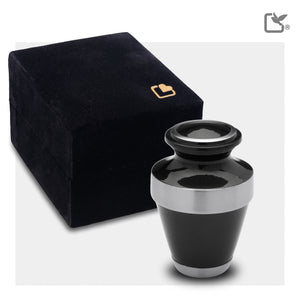 K261   Espana Keepsake Urn Midnight & Bru Pewter