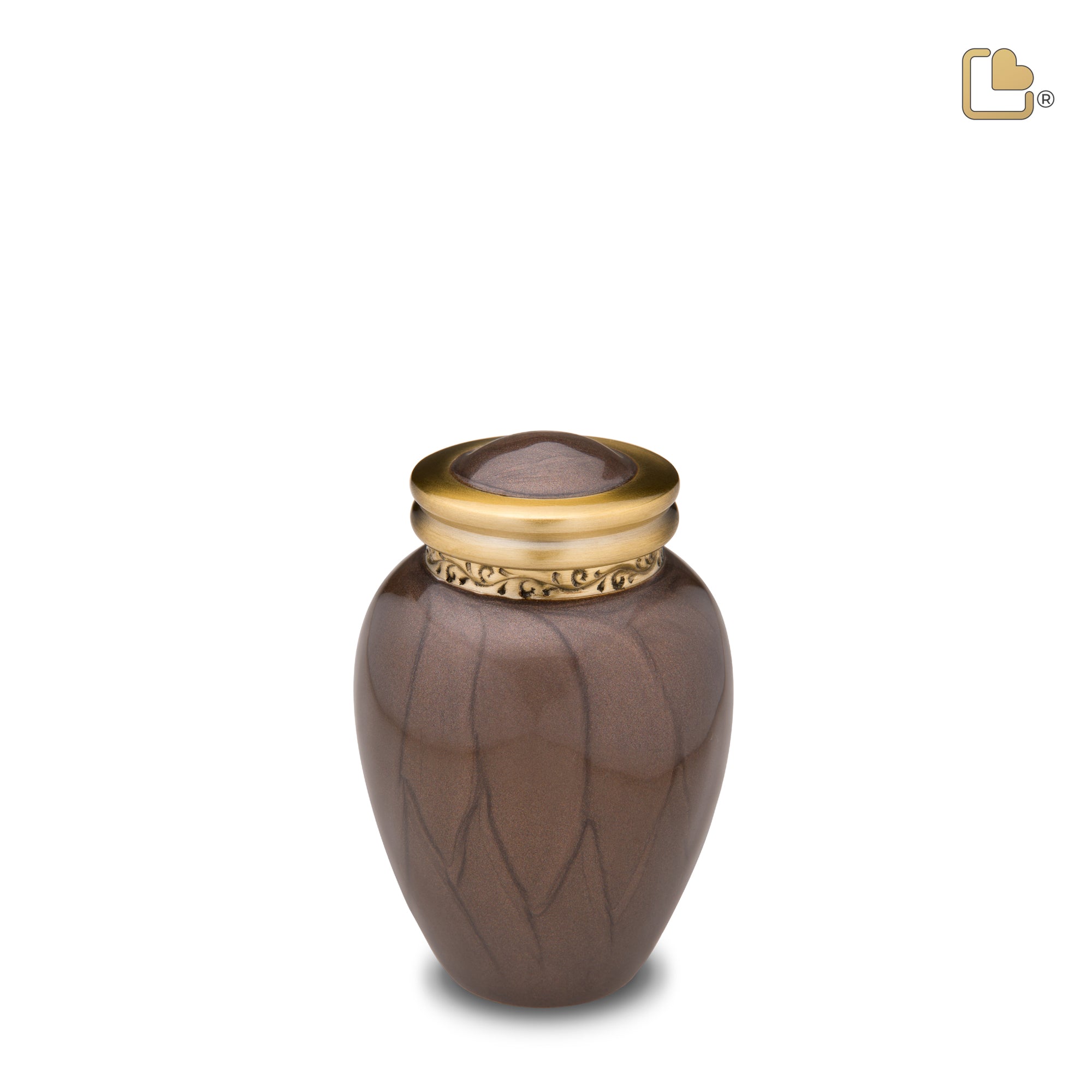 K291   Blessing Keepsake Urn Pearl Bronze & Bru Gold