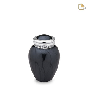 K292   Blessing Keepsake Urn Pearl Midnight & Pol Silver