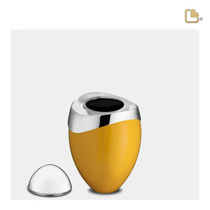 K360   Amore Keepsake Urn Yellow & Pol Silver