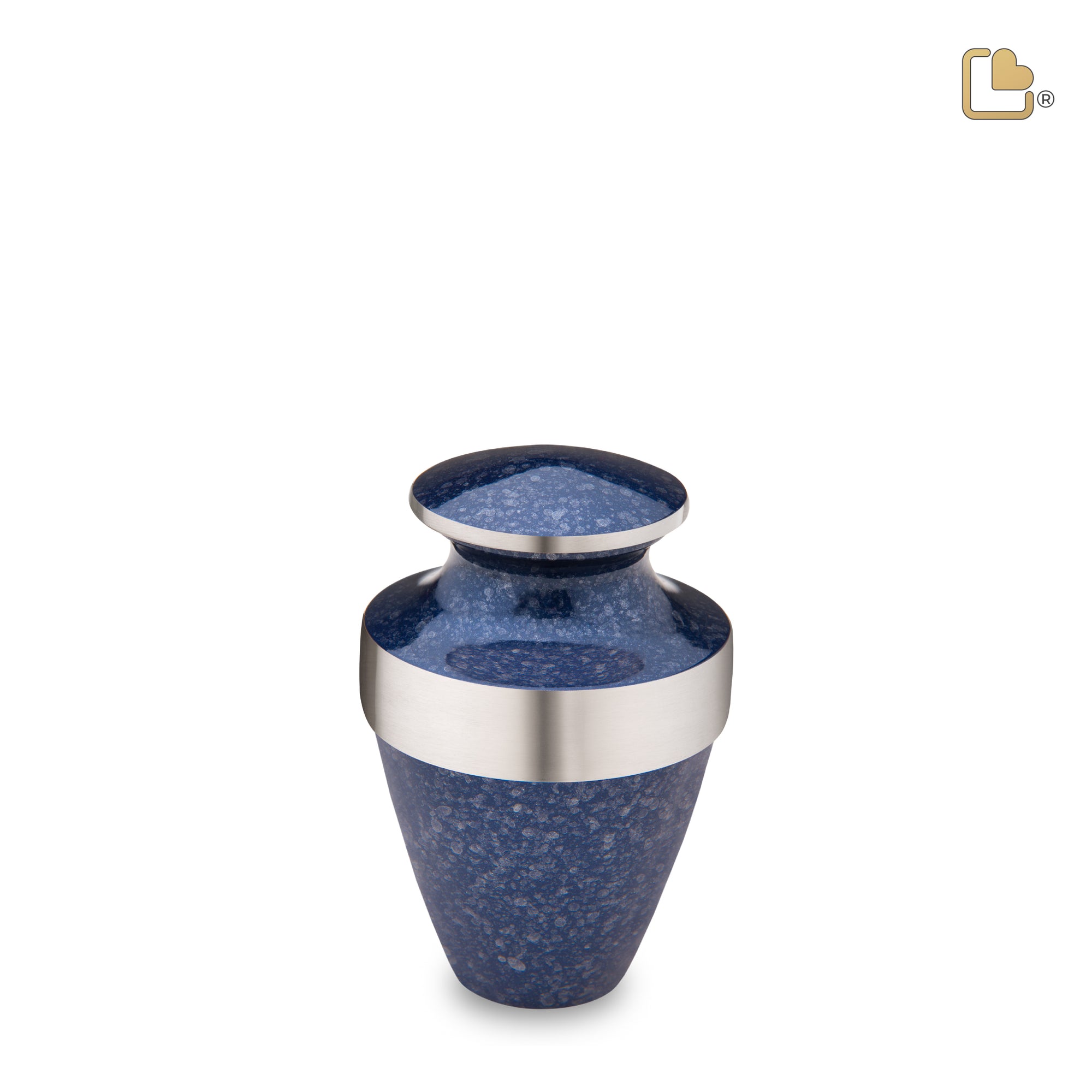 K420   Eternity Keepsake Urn Speckled Indigo & Bru Pewter