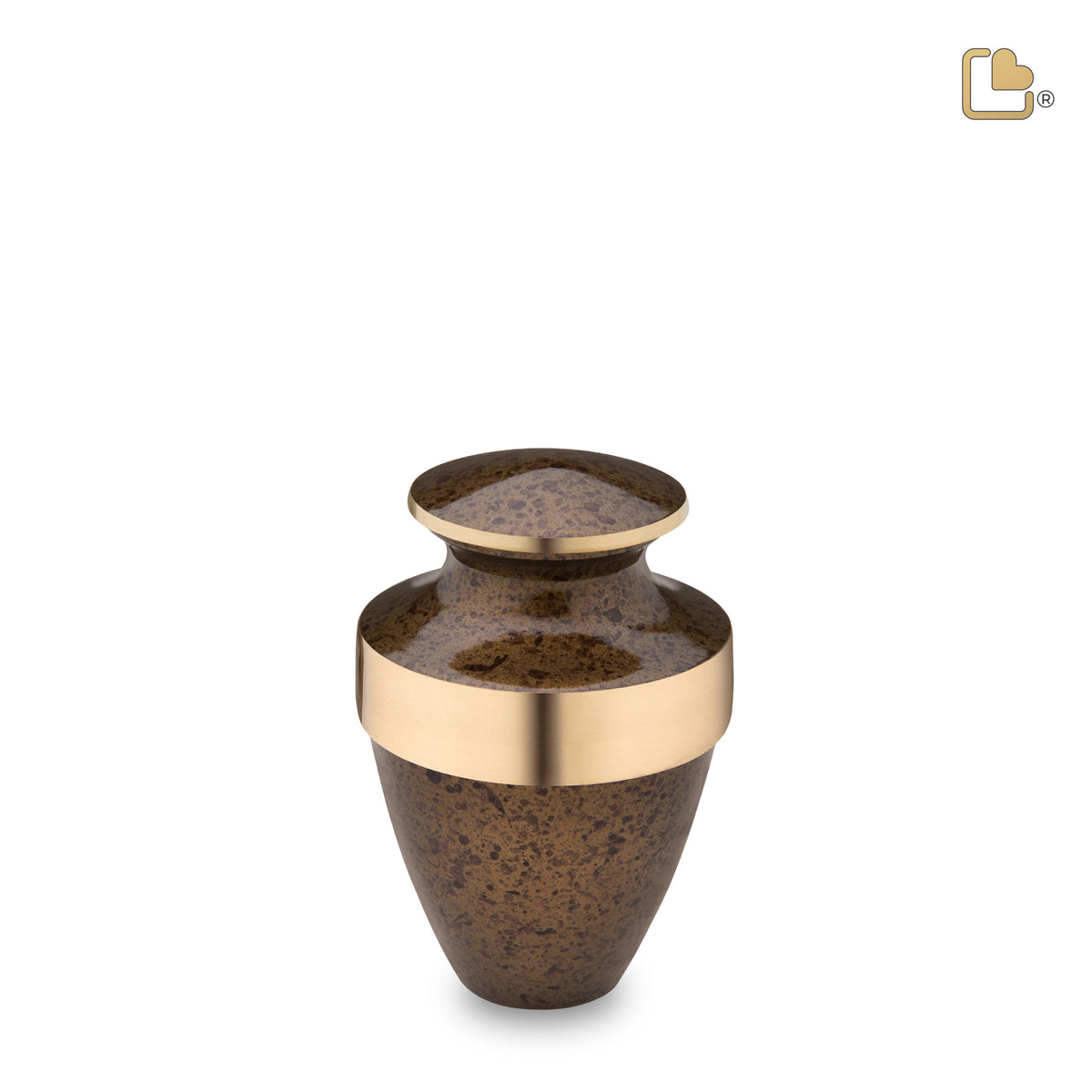 K421   Eternity Keepsake Urn Speckled Auburn &amp; Bru Gold