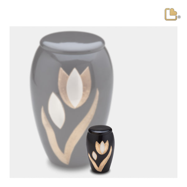 激レア 新品未開封 Blue Ribbon URN 赤 High Finish K540 Elegant Leaf Keepsake Urn Green & Bru Gold - LoveUrns®US