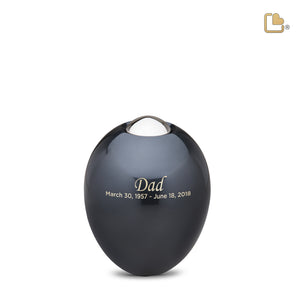 K510   Adore Keepsake Urn Midnight & Pol Silver