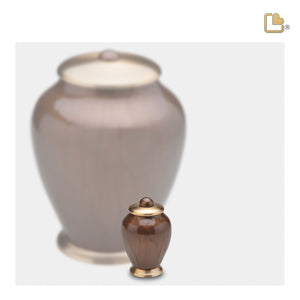 K521   Simplicity Keepsake Urn Pearl Bronze & Bru Gold