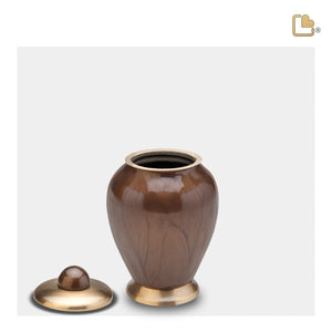 K521   Simplicity Keepsake Urn Pearl Bronze & Bru Gold