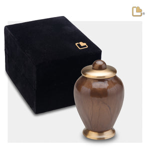 K521   Simplicity Keepsake Urn Pearl Bronze & Bru Gold