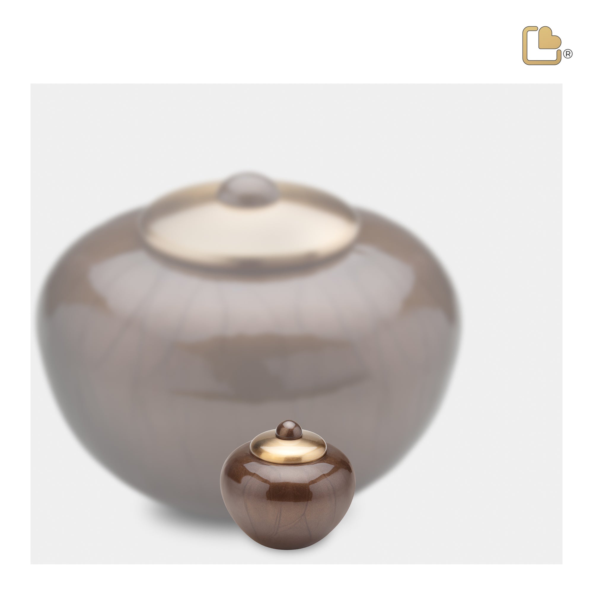 K531   Simplicity Keepsake Urn Pearl Bronze & Bru Gold