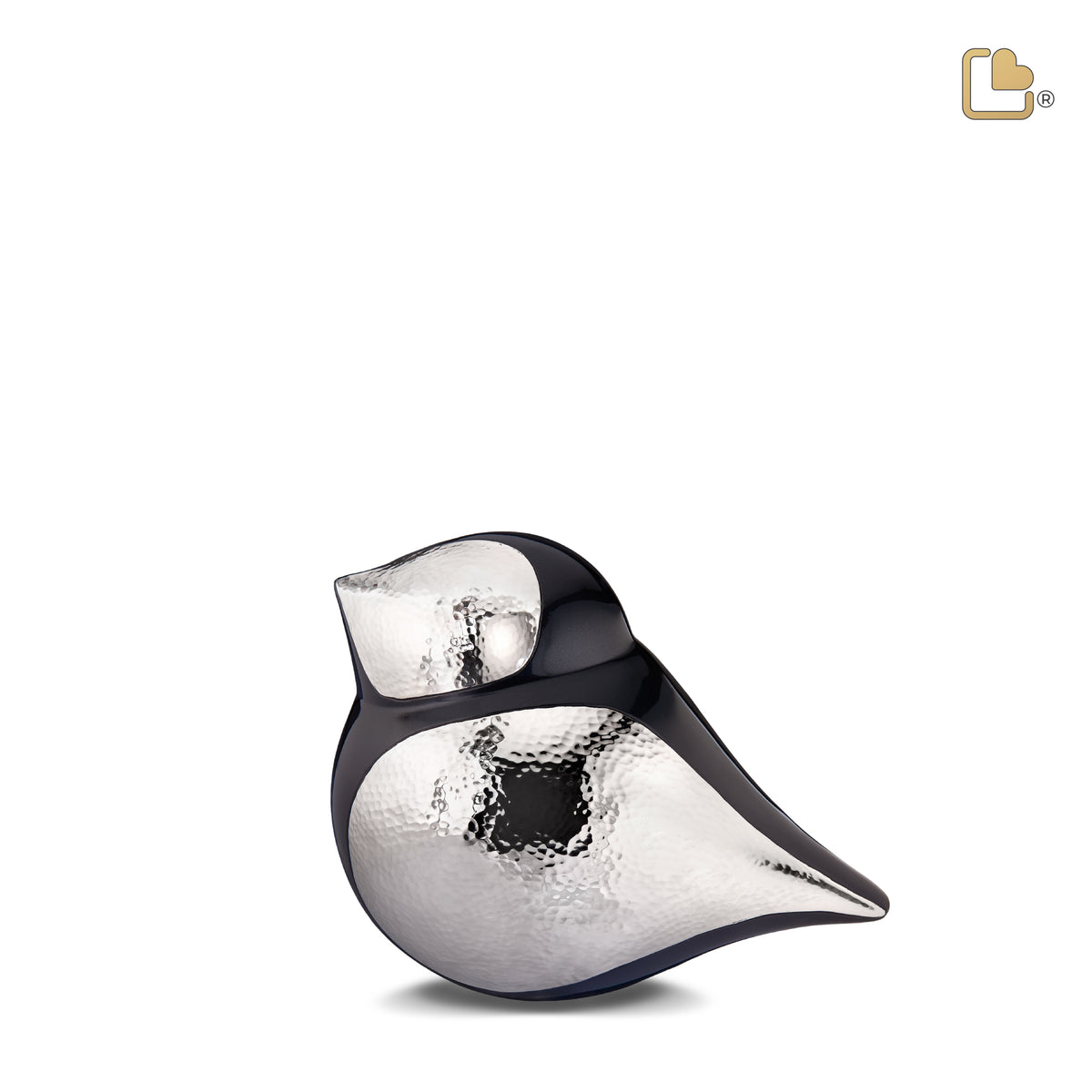 K560   SoulBird Male Keepsake Urn Midnight &amp; Hmd Silver