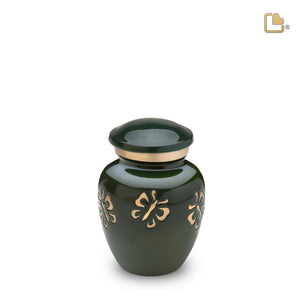 K571   Divine Butterfly Quest Keepsake Urn Green & Bru Gold