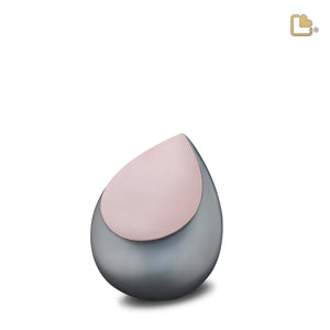 K584   Drop Keepsake Urn French Grey & Bru RoseGold