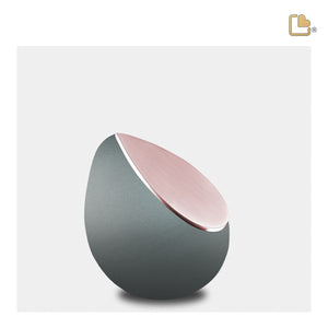 K584   Drop Keepsake Urn French Grey & Bru RoseGold