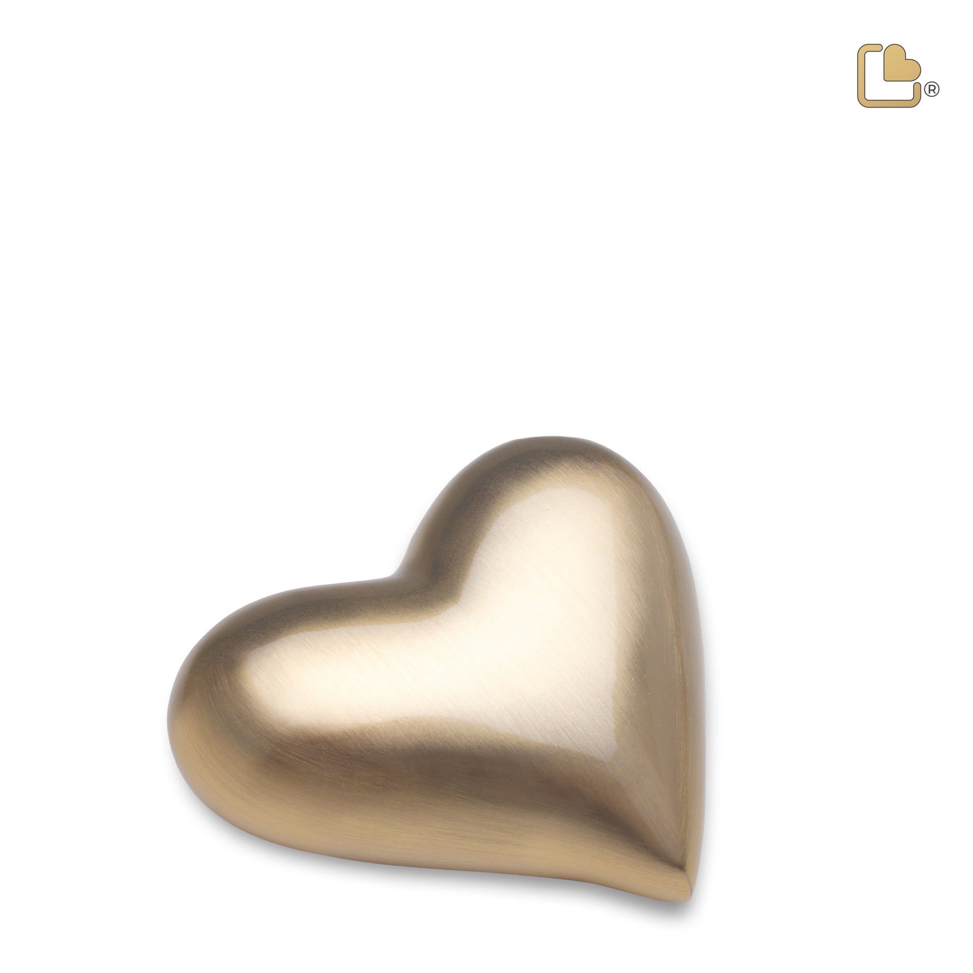K600   Heart Keepsake Urn Bru Gold