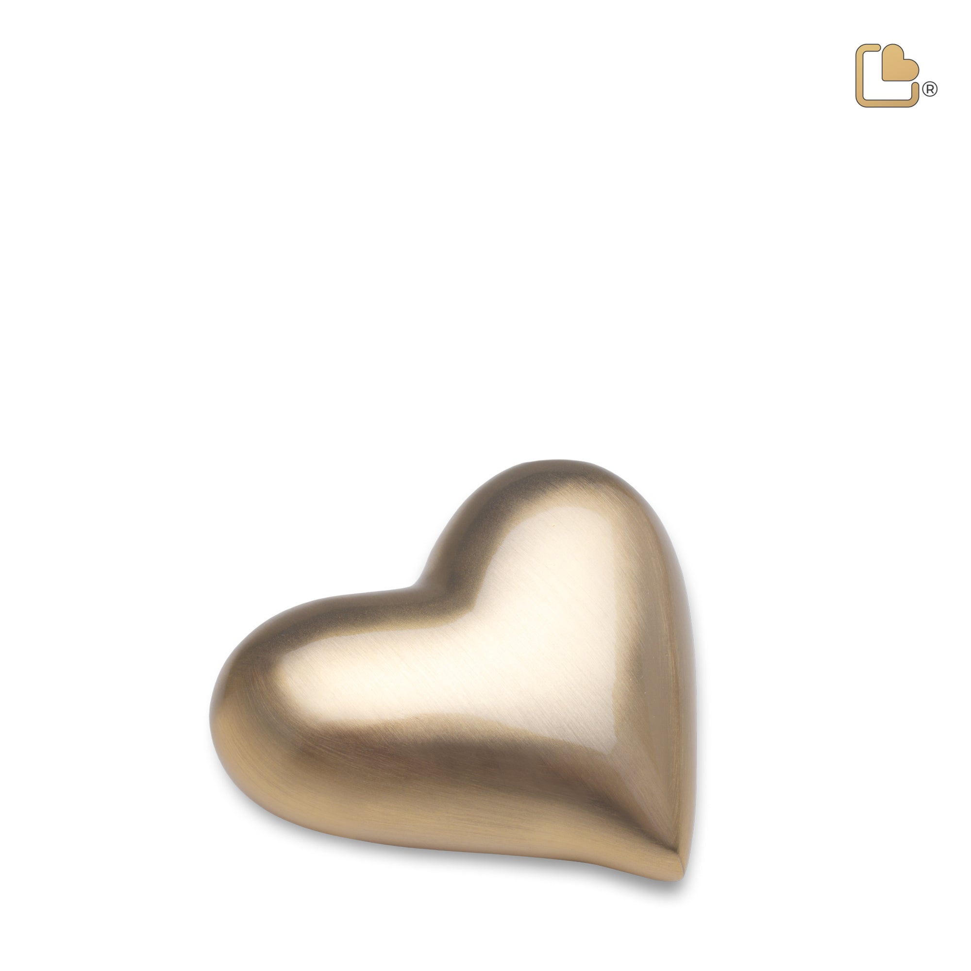 K600   Heart Keepsake Urn Bru Gold