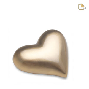 K600   Heart Keepsake Urn Bru Gold