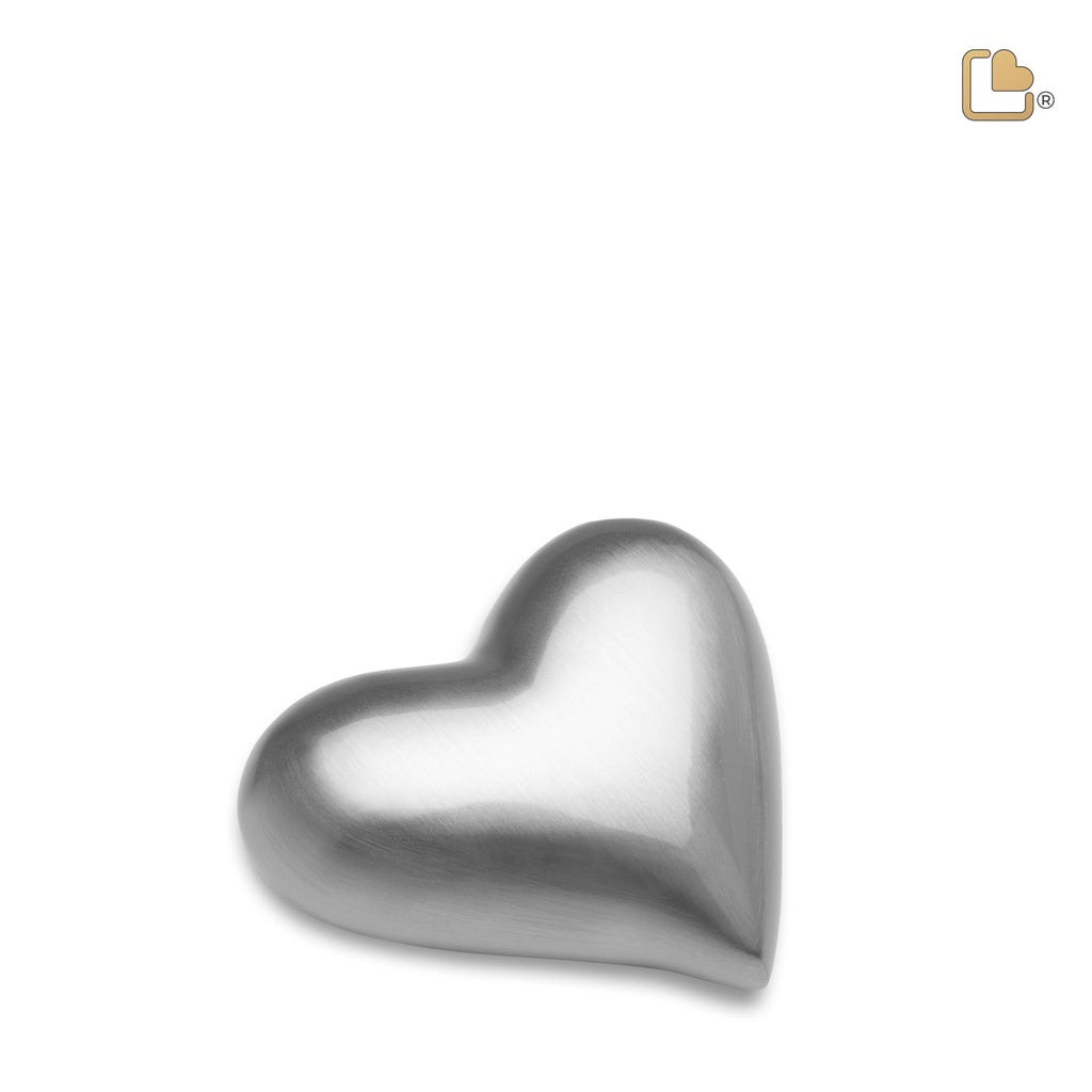 K611 Heart Keepsake Urn Midnight & Bru Pewter - LoveUrns®US