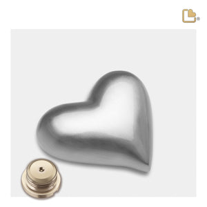 K601   Heart Keepsake Urn Bru Pewter