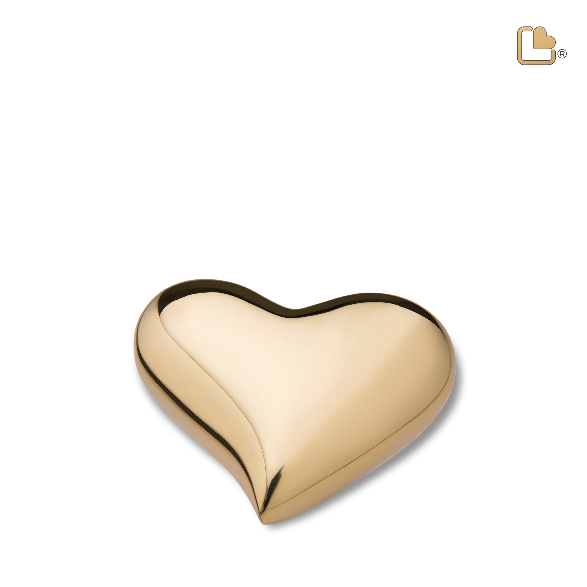 K602   Heart Keepsake Urn Pol Gold