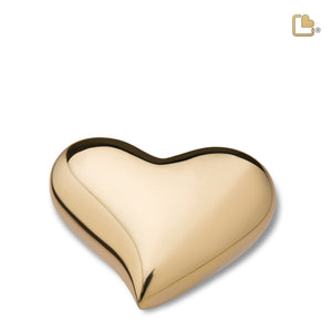 K602   Heart Keepsake Urn Pol Gold