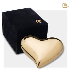 K602   Heart Keepsake Urn Pol Gold