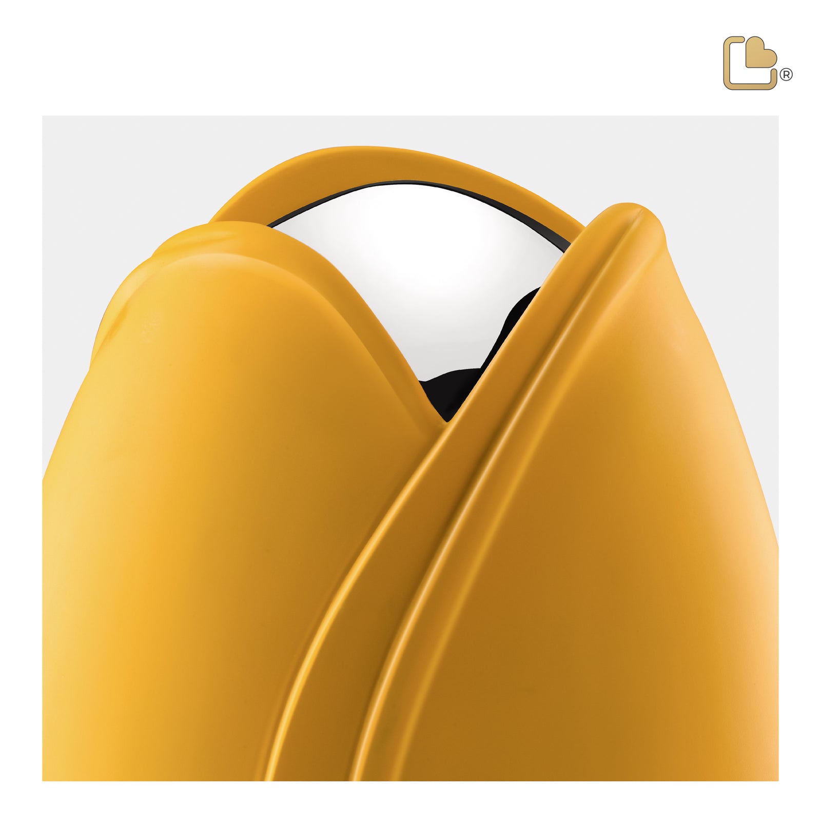 M1050   Tulip Medium Urn Yellow & Pol Silver