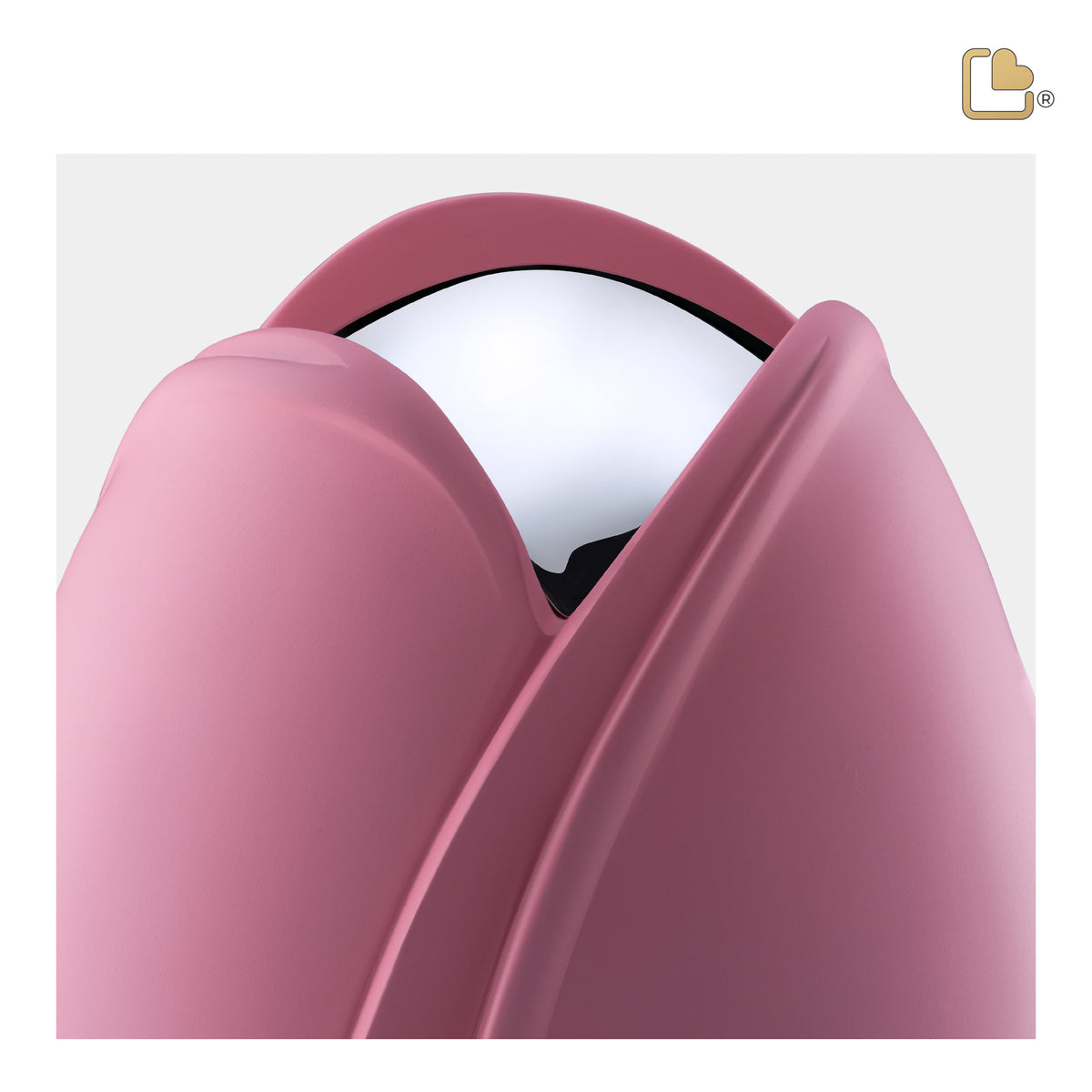 M1053   Tulip Medium Urn Pink & Pol Silver