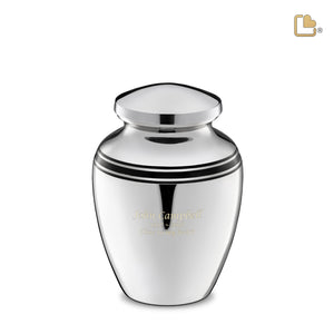 M218   ArtDeco Medium Urn Pol Silver