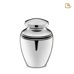 M218   ArtDeco Medium Urn Pol Silver