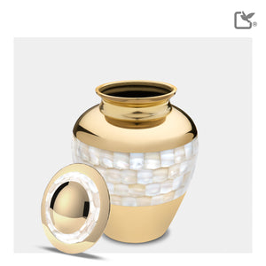 M230   Mother of Pearl Medium Urn Pol Gold