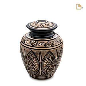 M231   Classic Butterfly Medium Urn Black & Bru Gold