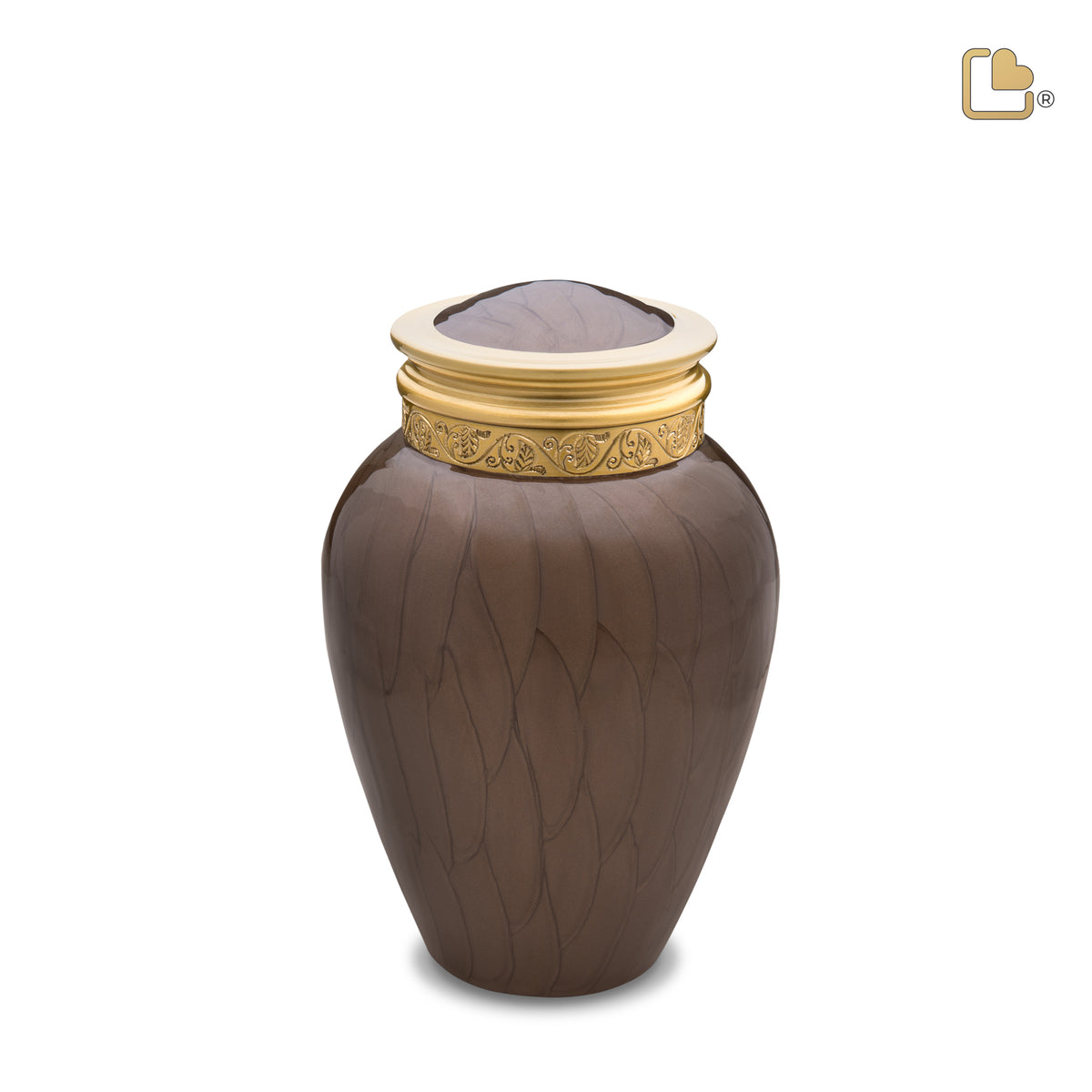 M291   Blessing Medium Urn Pearl Bronze & Bru Gold