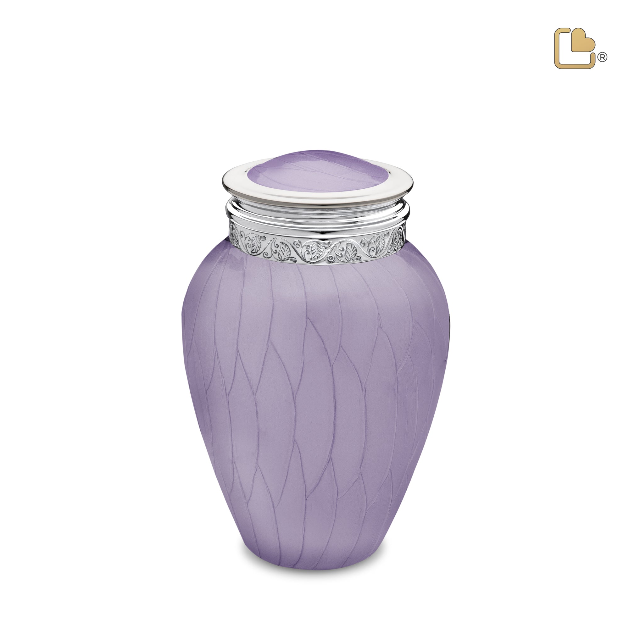 M298   Blessing Medium Urn Pearl Lavender & Pol Silver