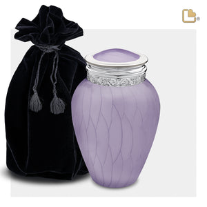 M298   Blessing Medium Urn Pearl Lavender & Pol Silver