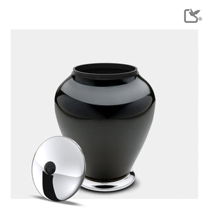 M520   Simplicity Medium Urn Midnight & Pol Silver