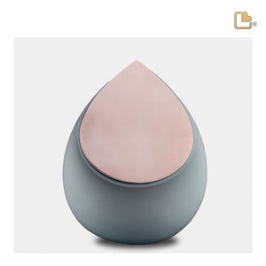 M584   Drop Medium Urn French Grey & Bru RoseGold