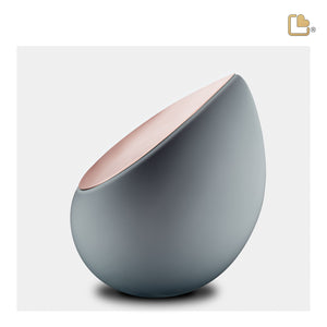 M584   Drop Medium Urn French Grey & Bru RoseGold