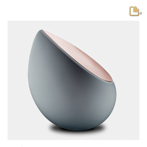 M584   Drop Medium Urn French Grey & Bru RoseGold