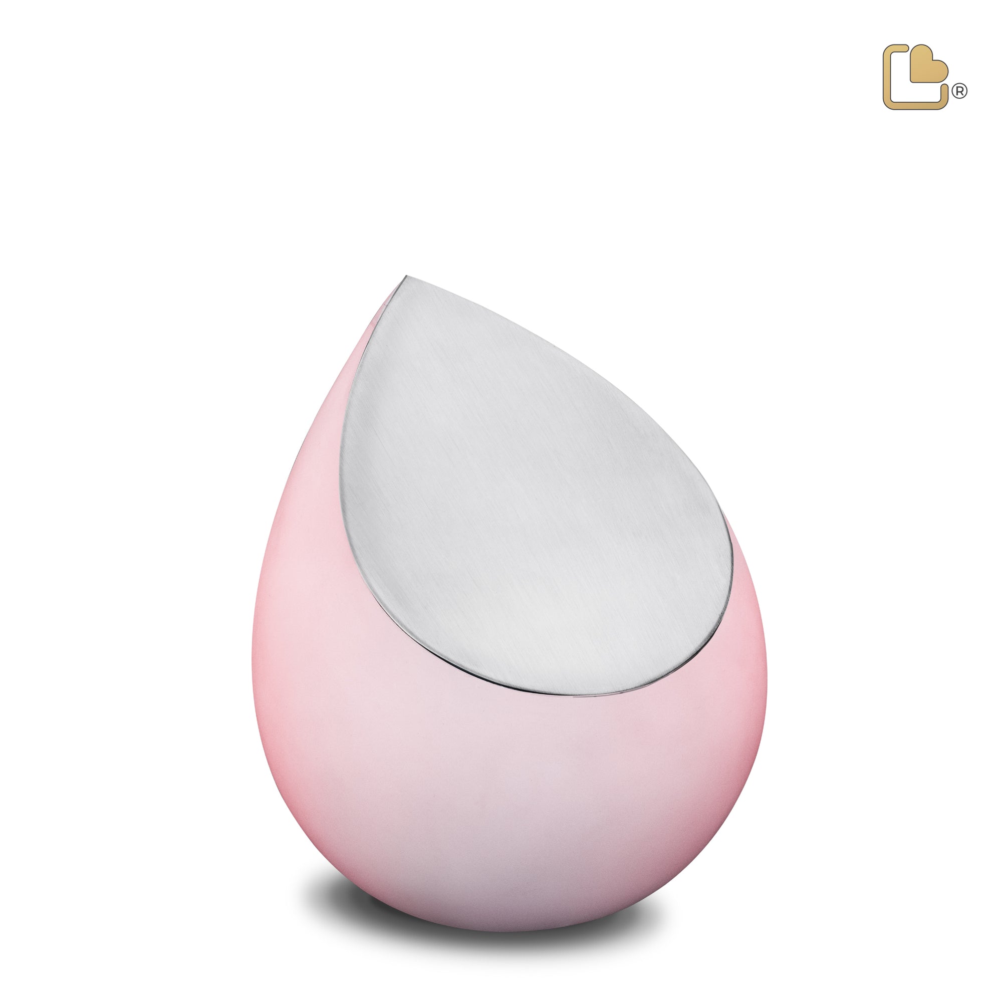 M588   Drop Medium Urn Pink & Bru Pewter