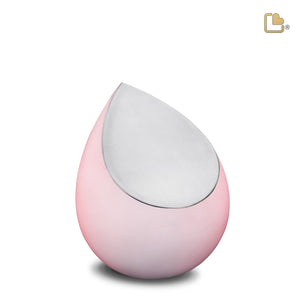 M588   Drop Medium Urn Pink & Bru Pewter