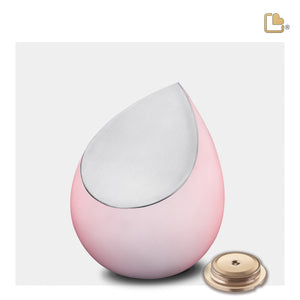 M588   Drop Medium Urn Pink & Bru Pewter